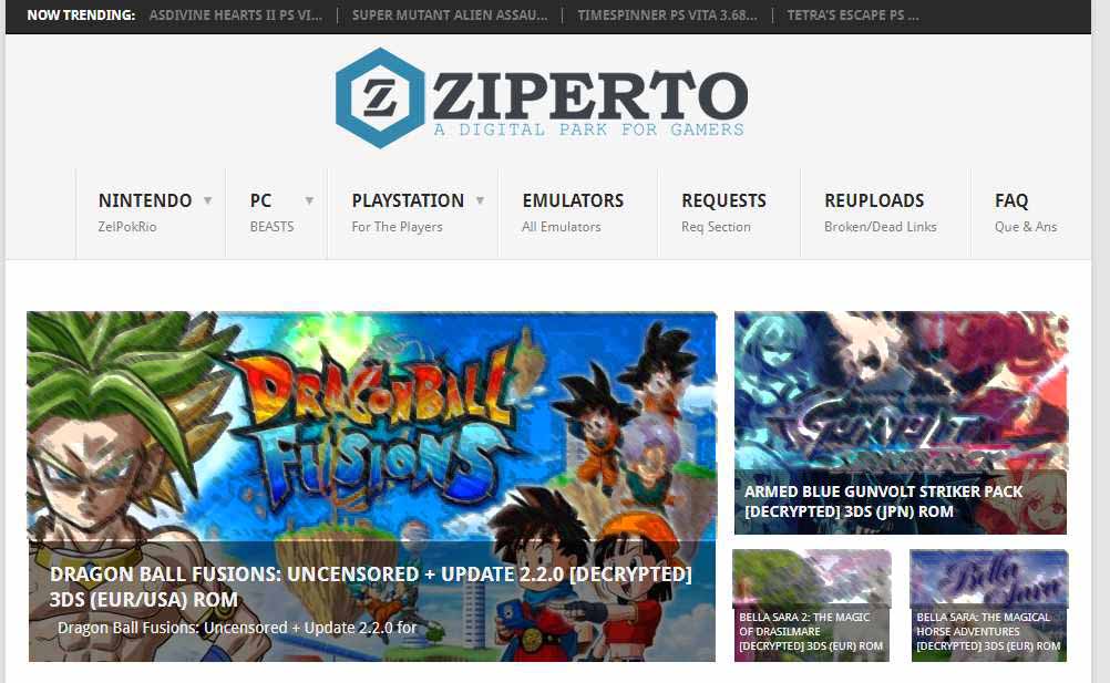 3dsにps Vitaも 禁断のromダウンロードサイト Ziperto Com